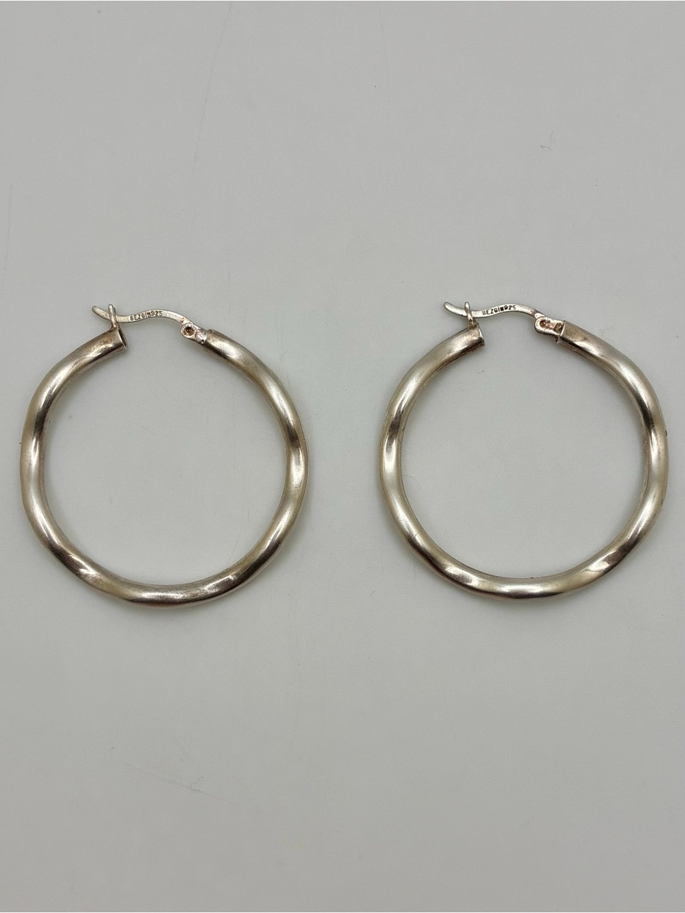 Sterling Silver Twisted Hoop Earrings